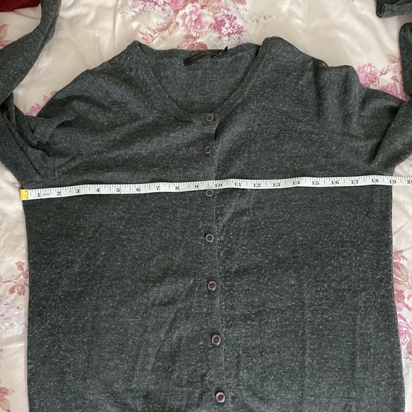 THE LIMITED | Gray Wool Blend Cardigan Sweater - Picture 9 of 11